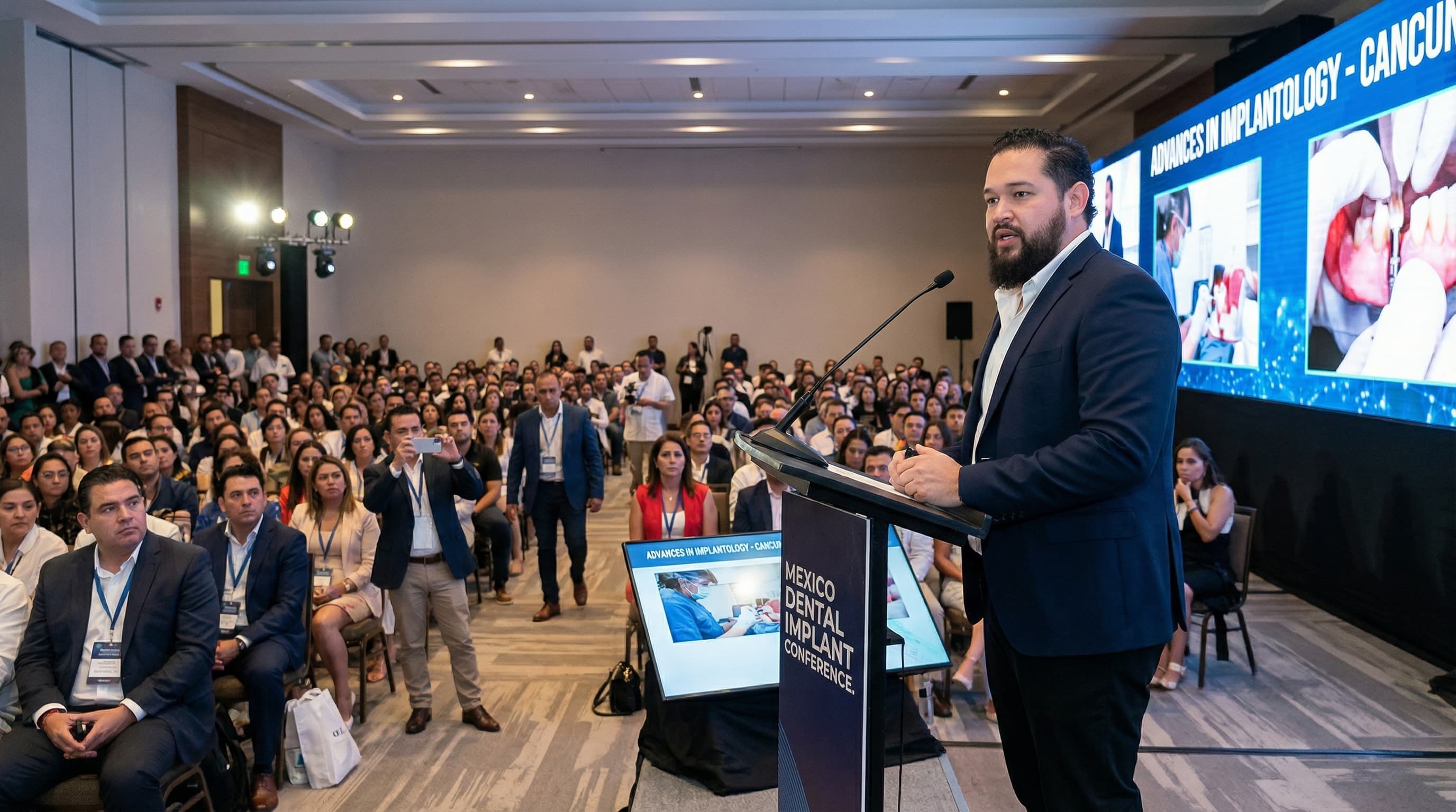 Ricardo M. speaking at Mexico Dental Implant Conference